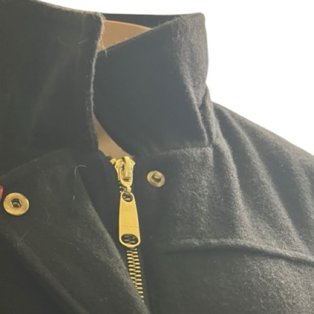 Cole Haan Black Utility Jacket with Gold Accents - Picture 4 of 7